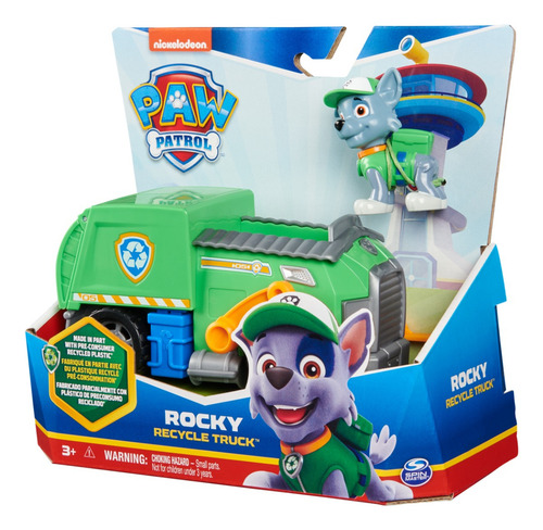 Paw Patrol 6068854 Vehículo Verde De Rocky Verde
