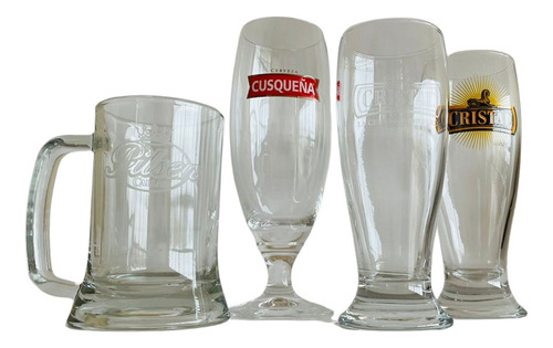 Pack X3 Vasos Y Copas De Colección Para Cerveza