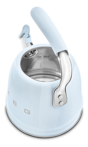 Smeg Chaleira De Chá Retro Stye 2,3 L Azul Pastel Com Apito Azul