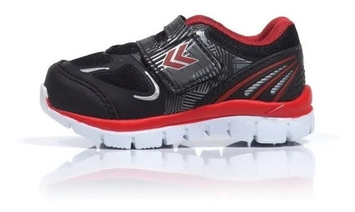 Zapatillas Atomik Niños Abrojo Deportivas Bubble Negro/rojo