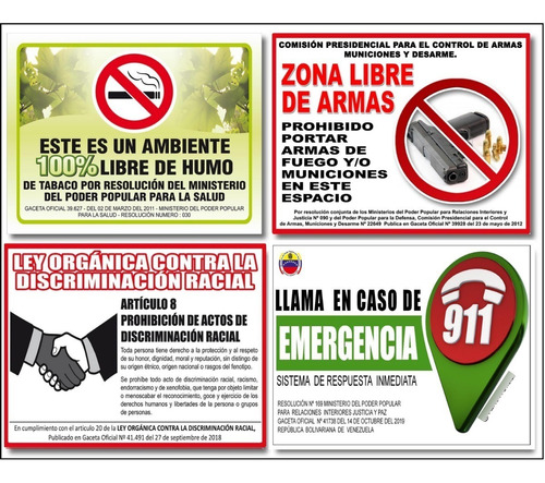 Carteles Obligatorio S/gacetas Oficiales Publicadas 4 Normas