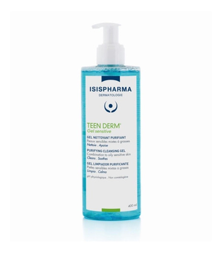 Gel Limpiador Teen Derm Purificante Piel Grasa Acné 400 Ml