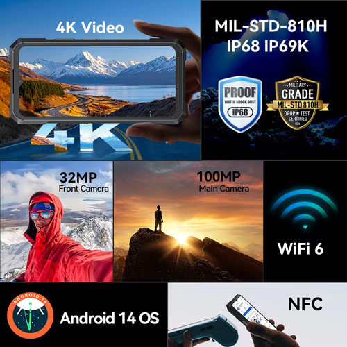 Smartphone Cubot Kingkong X Rugged 5g 16 Gb+512 Gb 10.200mah