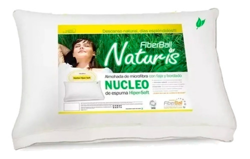 Almohada Naturis Fiberball 70x45 Hipersoft Con Faja  