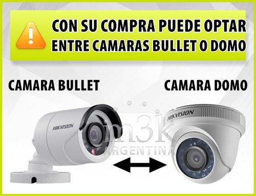 Imagen 4 de 8 de Kit Seguridad Hikvision Full Hd Dvr 8 + Disco 1tb Instalado + 4 Camaras Infrarrojas Exterior / Domos Interior + Ip M3k