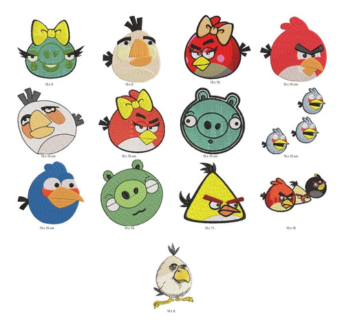 29 Matrices P/ Maquinas De Bordar Angry Birds