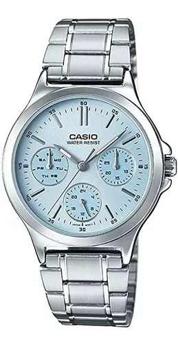 Casio Estandar Plateado de Mujer LTP-V300D-7A