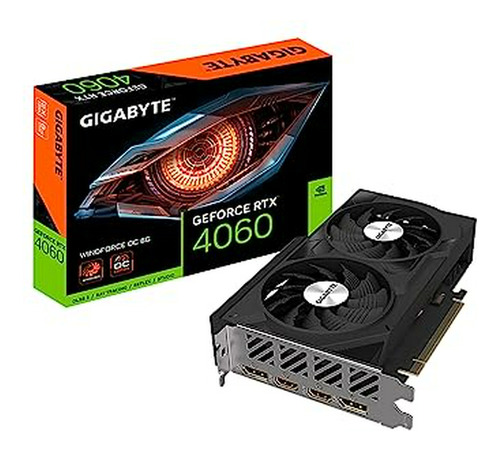 Tarjeta Gráfica Gigabyte Rtx 4060 Windforce Oc 8g, 2 Ventila