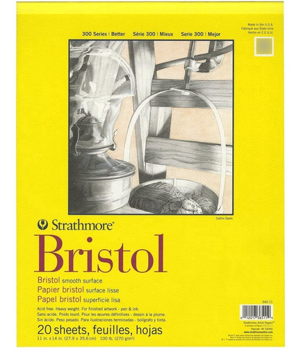 Cuaderno De Dibujo Strathmore Bristol 27,9x35,6cm 20h 270g