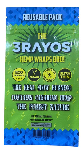 Lillos Blunt Seda Papel Para Armar Hemp Wrap 3rayos Arándano