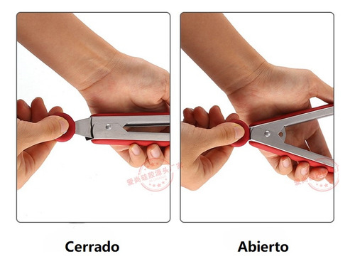3 Pinzas De Cocina Con Espátula De Silicona Antiadherente