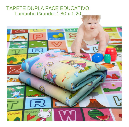 Imagem 8 de 10 de Tapete Portátil Infantil Grande 1,20 X 1,80 Térmico Dobrável