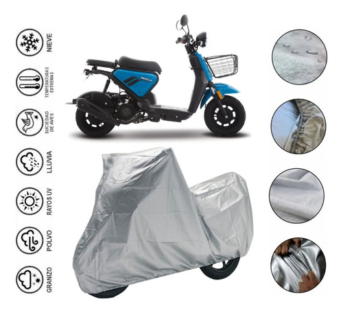 Cubre Afelpada Moto Para Italika Motoneta D125 Lt