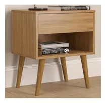 Comprar Velador Moderno Tu Mesita Taurus Melamina 18mm Roble 1 Cajón