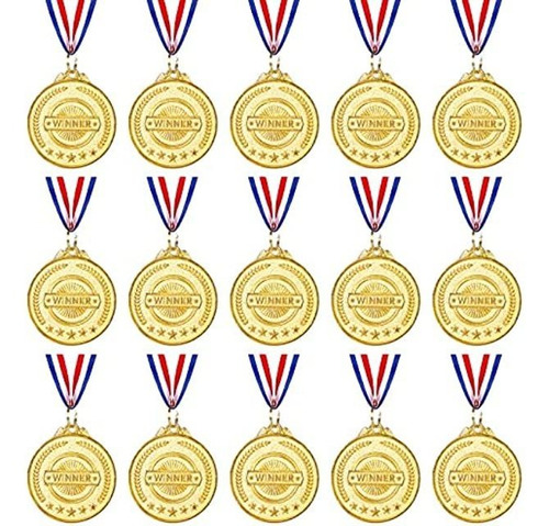Whaline 15 Medallas Ganadoras De Premios De Oro Con Cinta P