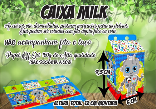 Imagem 1 de 1 de 10 Caixa Milk Caixinha Surpresa Robô Robozinho