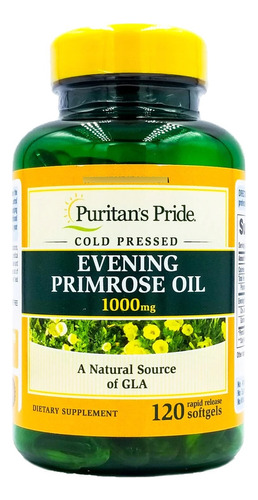 Evening Primrose Oil - Puritans Pride 1000mg X 120 Capsulas Sabor Sin Sabor