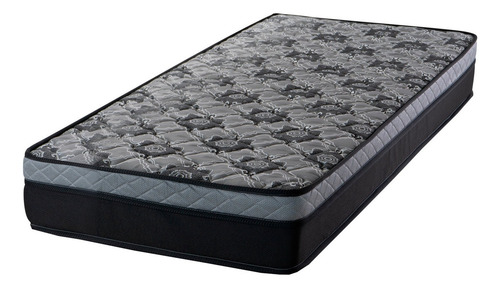 Cama Box Solteiro Com Colchão Mola Safira Spec Preto Dc