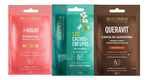 Cronograma Capilar Superdoses Bio Extratus Cacheados Crespos