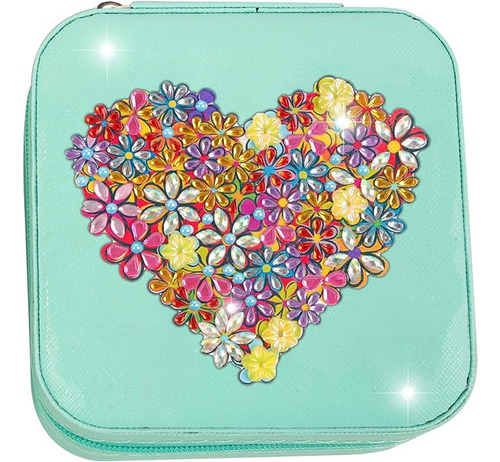 Caja Almacenamiento Joyeria Diamantes Corazon Amor Caja Diam