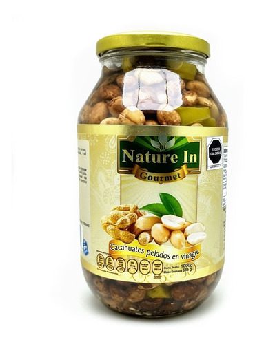 4 Cacahuate En Vinagre 1 Kg Gourmet Sin Cáscara/ Pack De 4