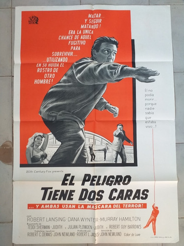 Poster Afiche Cine - El Peligro Tiene Dos Caras *
