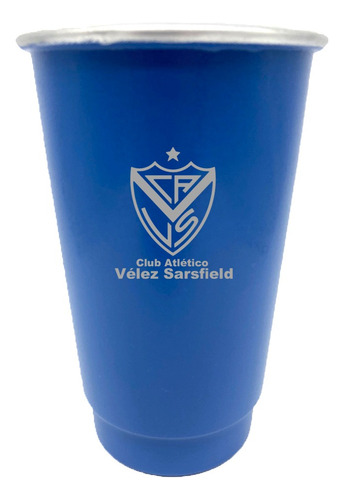 Vaso Fernetero De 1 Litro Azul Velez Sarsfield