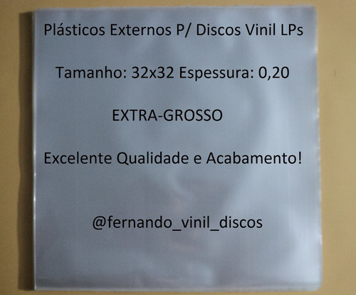 25 Plásticos Externos P/ Vinil Lps 0,20 Grossos Frete 15,00