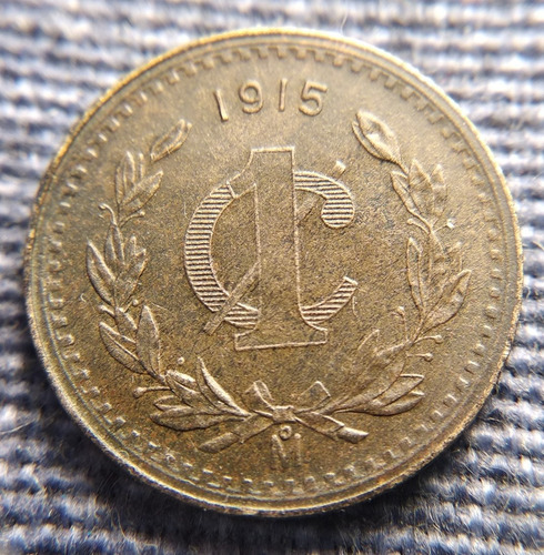 Moneda Un Centavo De Laurel 1915 Zapatista (16 Milímetros)