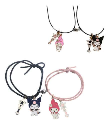 Pulsera Collar My Melody + Kuromi Duo Magenitica Parejas