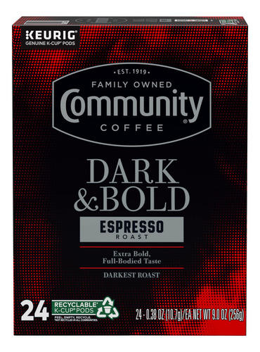 Cápsulas De Café Espresso Oscuro 24 Unidades Compatibles Keu