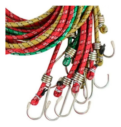 Set De 10 Cuerdas Elásticas Resistente Elingas Amarre 1.68