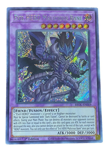 Yugioh! Evil Hero Malicious Bane Brol-en069 Secret