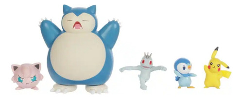 Pokemon Snolrax + Jigglypuff + Piplup +pikachu Set 5pz