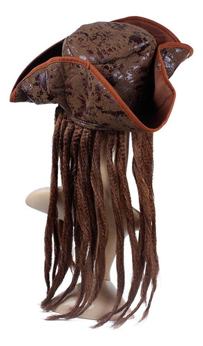 11 Gorras De Disfraz De De Cuero Sintético Con Peluca Sombrero