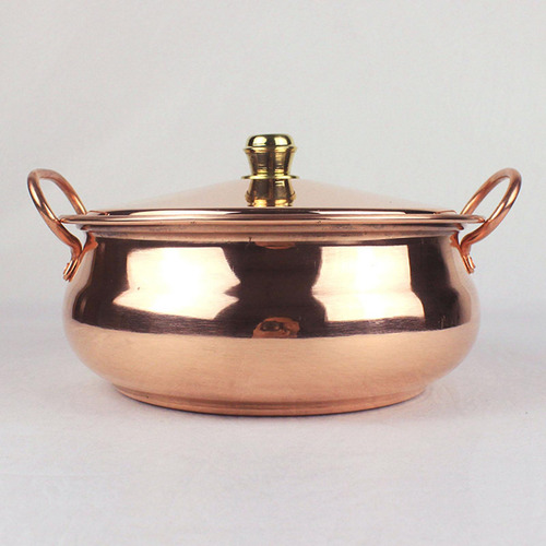 Pure Copper Pot Thickened Elegant Stew Pan With Lid 24cm