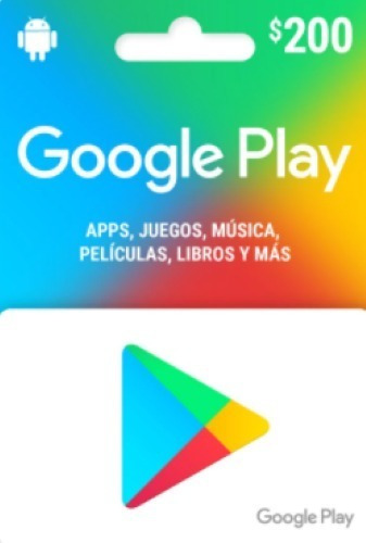 Imagen 1 de 1 de Tarjeta Google Play De $200 Importante Leer La Descripción
