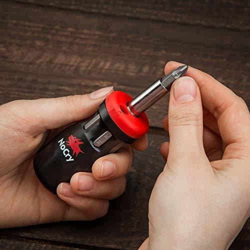 Nocry Stubby Juego Destornillador Trinquete Mini Punta