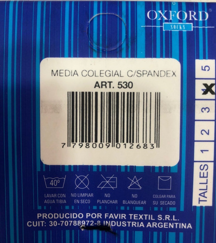 Imagen 2 de 6 de Pack 3 Medias Oxford 3/4 Colegial Algodón Niños Art 530 Sale