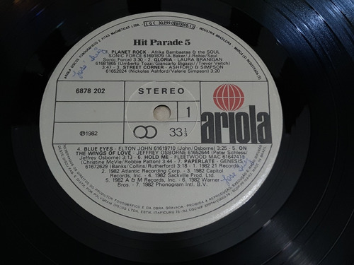 Lp Hit Parade 5 - Rock / Pop (a2) (Usado)
