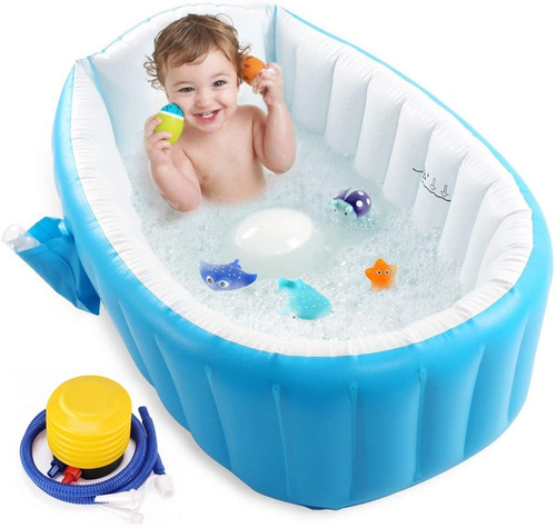 Tinas De Baño Para Bebe Inflable Bañera Plegable Portatil