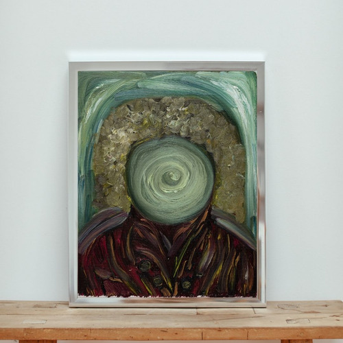 Cuadros Al Oleo El Meditador Pintor Retrato Obra Arte Lienzo