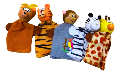 Pack X 5 Titeres Para Dedo Animalitos Juego De Rol Niños