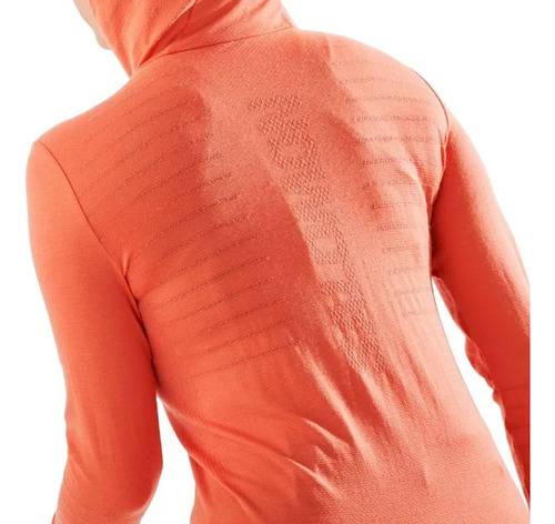 Sudadera Senderismo Salomon Outspeed Wool Naranja Mujer Lc21