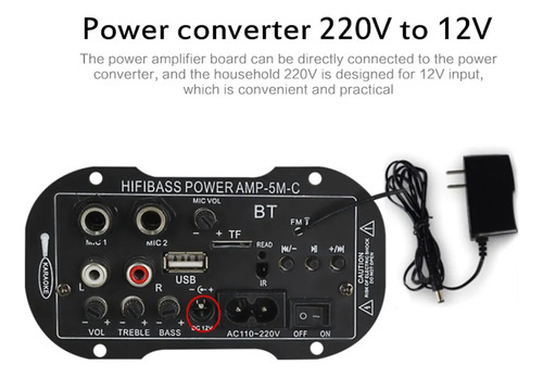 Digital De Audio Bluetooth Amplificador Placa Mini 12v 220v