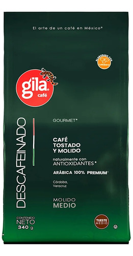 Café Gila Café Tostado Y Molido Arábica Descafeinado 340 Gr