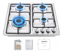 Comprar Parrilla De Gas Empotrable Estufa De Gas Mesa 4 Quemadores Acero Inoxidable Plateado 1.5v Parrilla Para Estufa