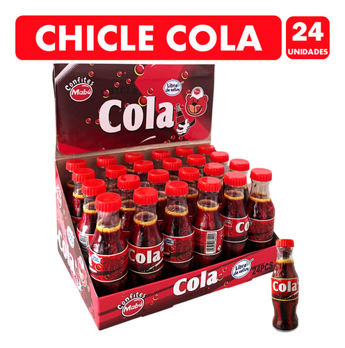 Chicle Sabor Cola De Mabú - Libre De Sellos (caja Con 24 Un)