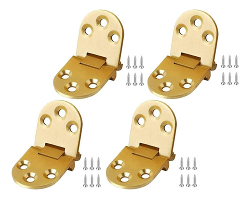 Bisagra Plegable De Metal Inoxidable De 4 Paquetes Dorado