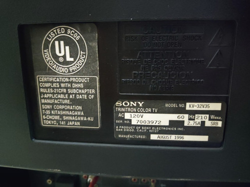 Imagen 2 de 10 de Vendo Televisor Sony 34 Pulgadas